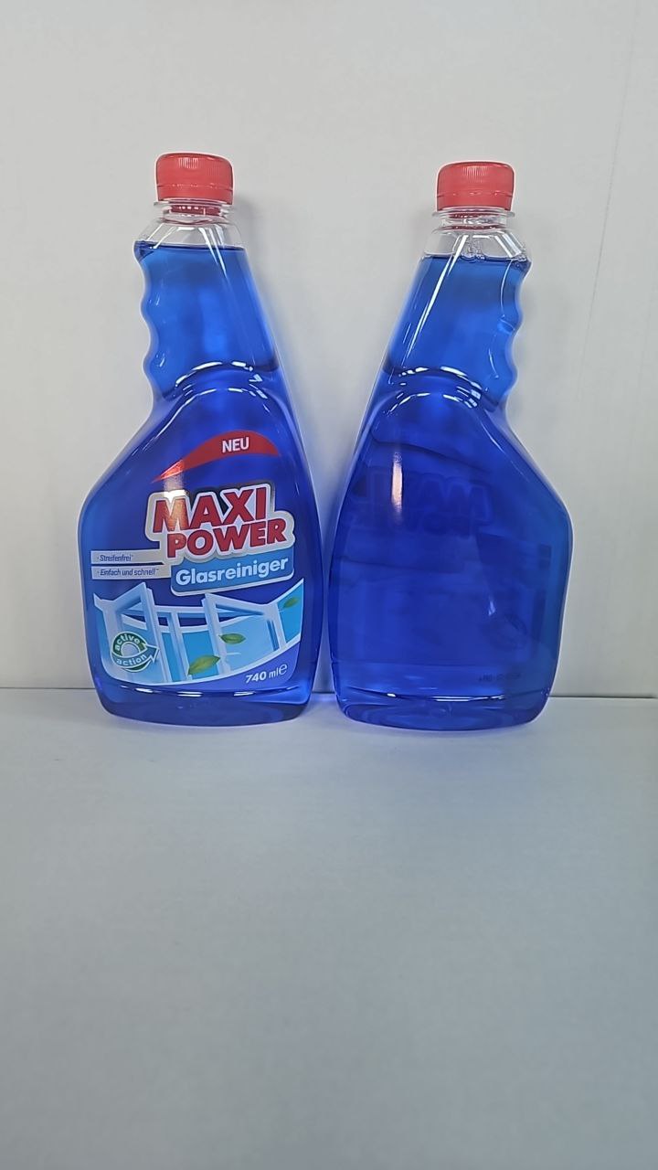 MAXI POWER Засіб д/миття скла 740мл запаска